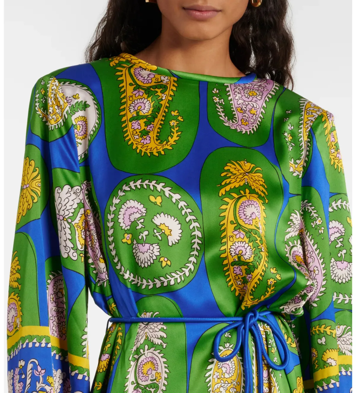 Alémais Gina Silk Midi Dress Print Size AU 16 - Image 3