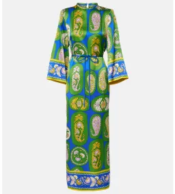 Alémais Gina Silk Midi Dress Print Size AU 14 for rent on The Volte - image 4