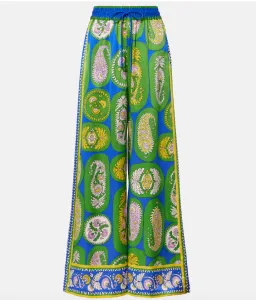Alémais Gina Silk Satin Shirt and Wide Leg Pant Set Print Size AU 16 for rent on The Volte - image 5