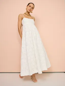 Alemais Iggy Embroidered Midi Dress White Size AU 8 for rent on The Volte - image 2