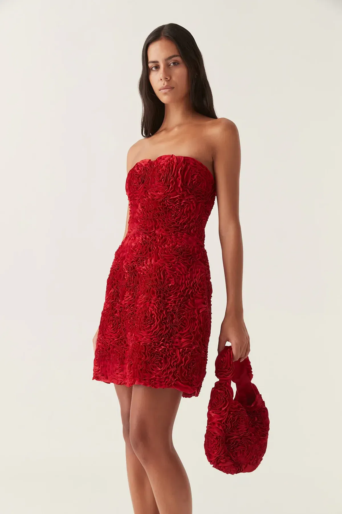 Aje Gazer Rosette Mini Dress Scarlet Red Size 8 - Image 2