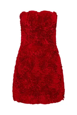 Aje Gazer Rosette Mini Dress Scarlet Red Size 6 for rent on The Volte - image 6