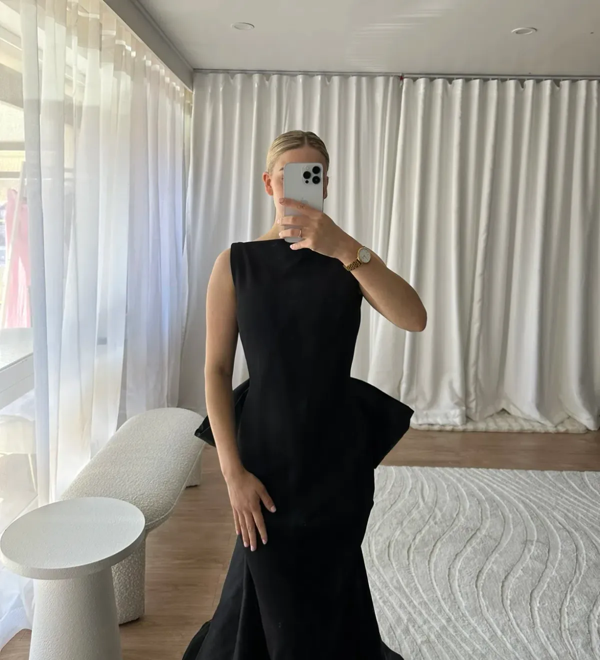Effie Kats Christal Gown Black Size 6  - Image 4