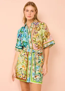 Alemais Dreamer Mini Shirt Dress Print Size 8 for rent on The Volte - image 2