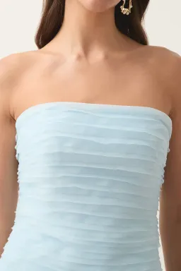 Aje Soundscape Maxi Dress Sea Breeze Size Au 6 for rent on The Volte - image 3