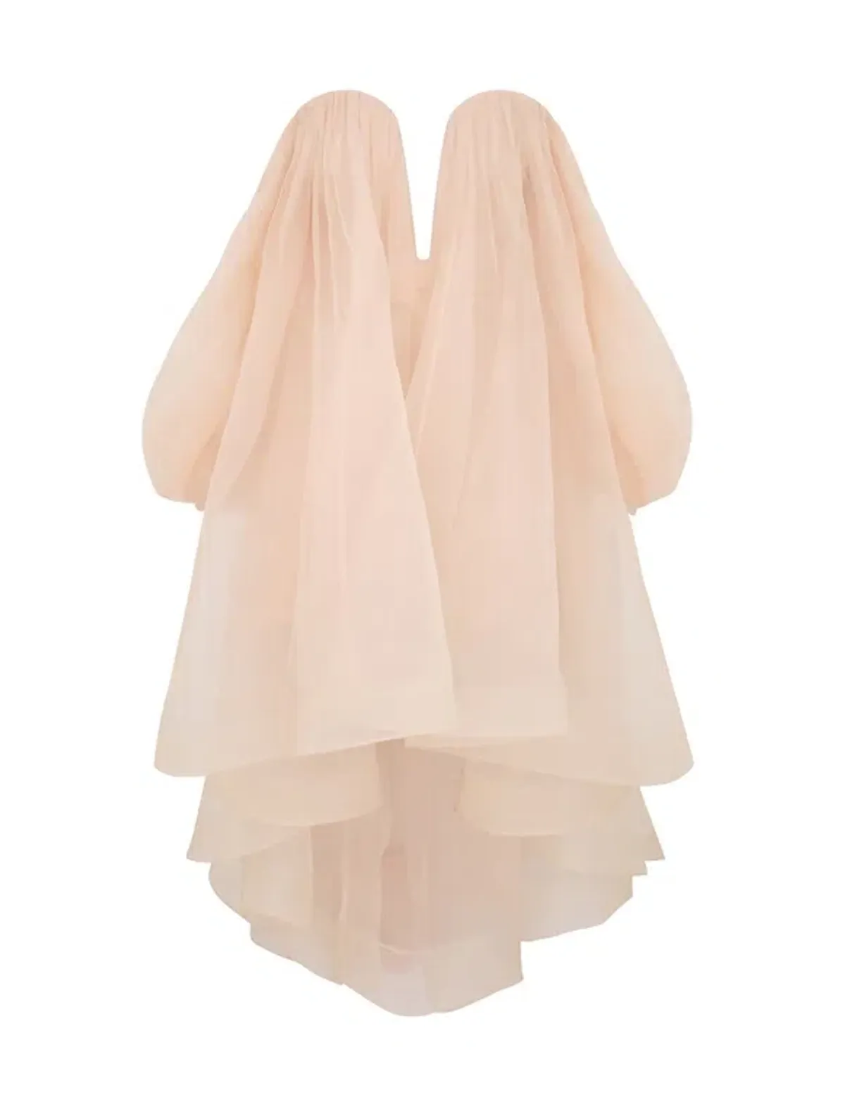 Zimmermann Crush Strapless Mini Dress Peach Size 1/Au 10 - Image 2