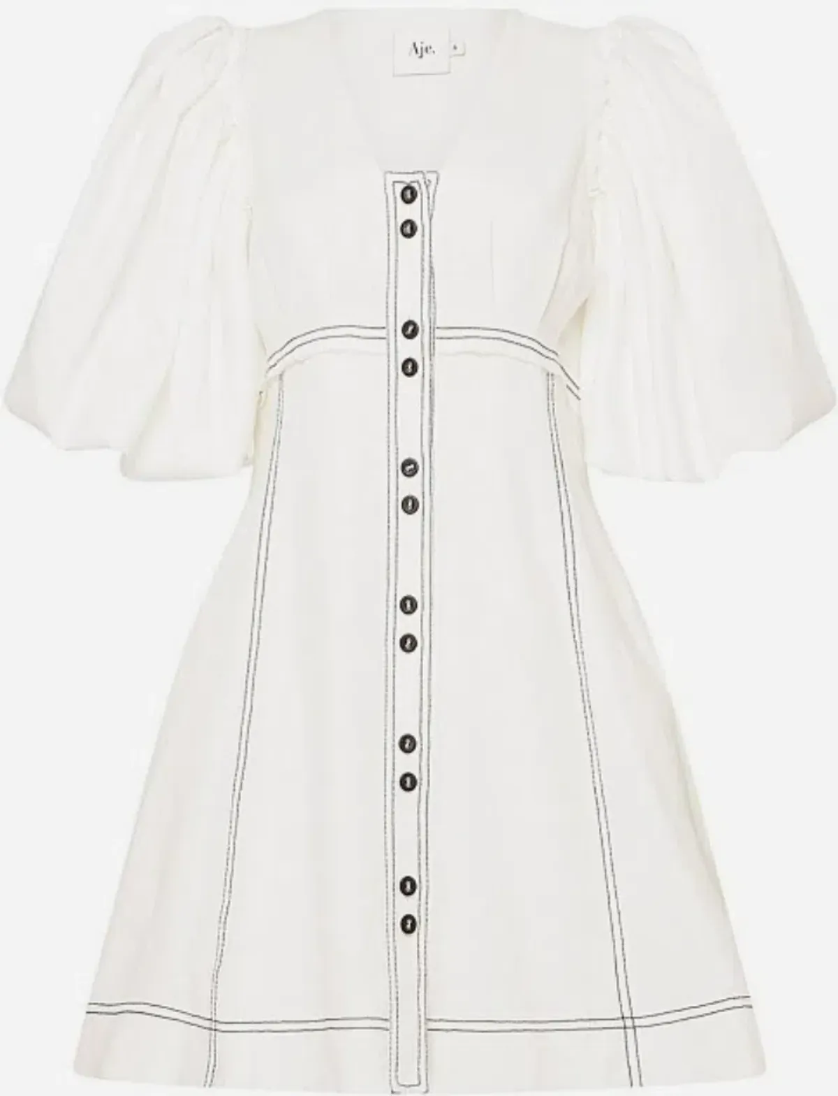 Aje Cherished Mini Dress Ivory Size 10 - Image 7