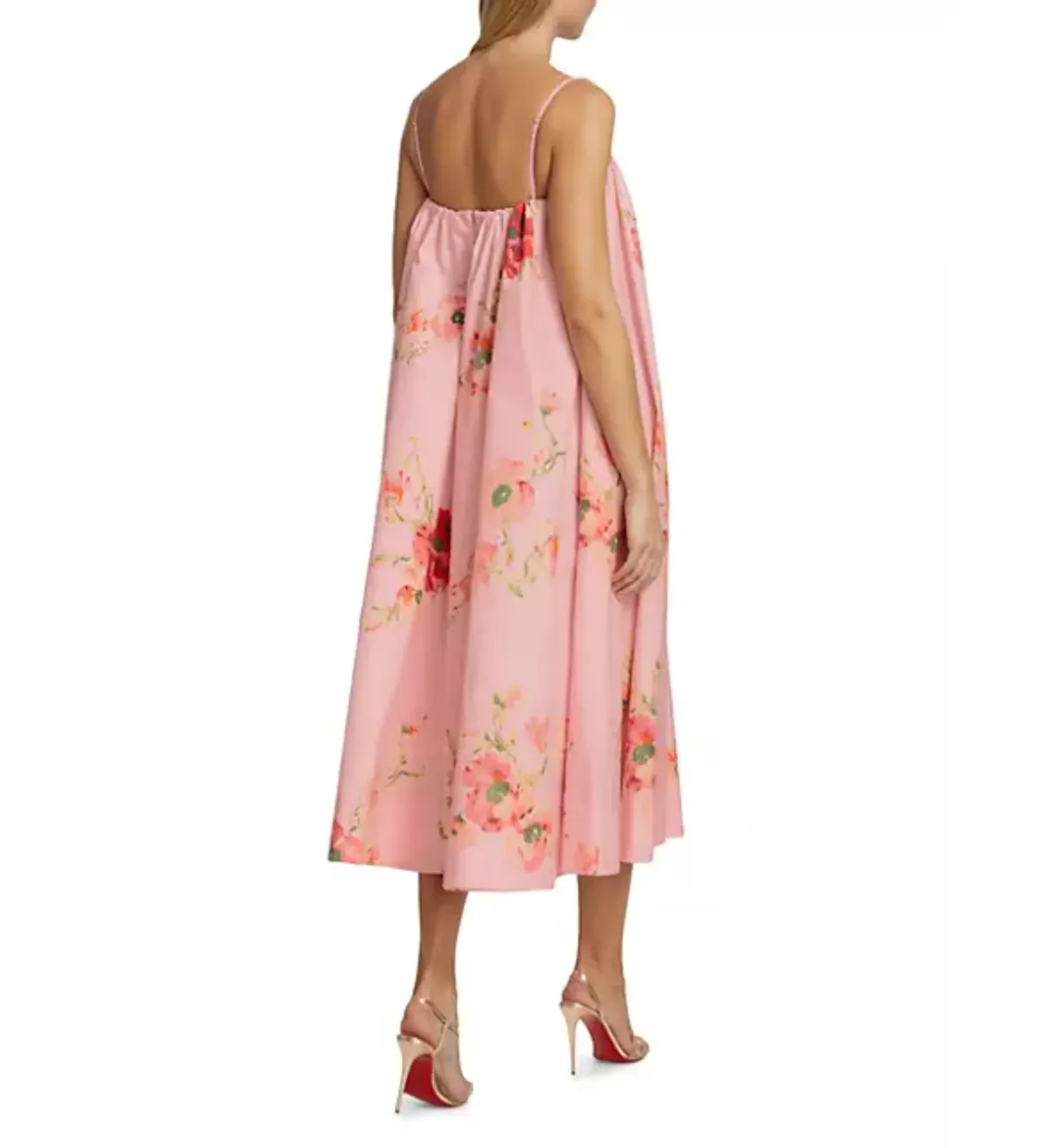 Zimmermann Lightburst Puff Midi Dress in Red Floral Size 0 / AU 8  - Image 3