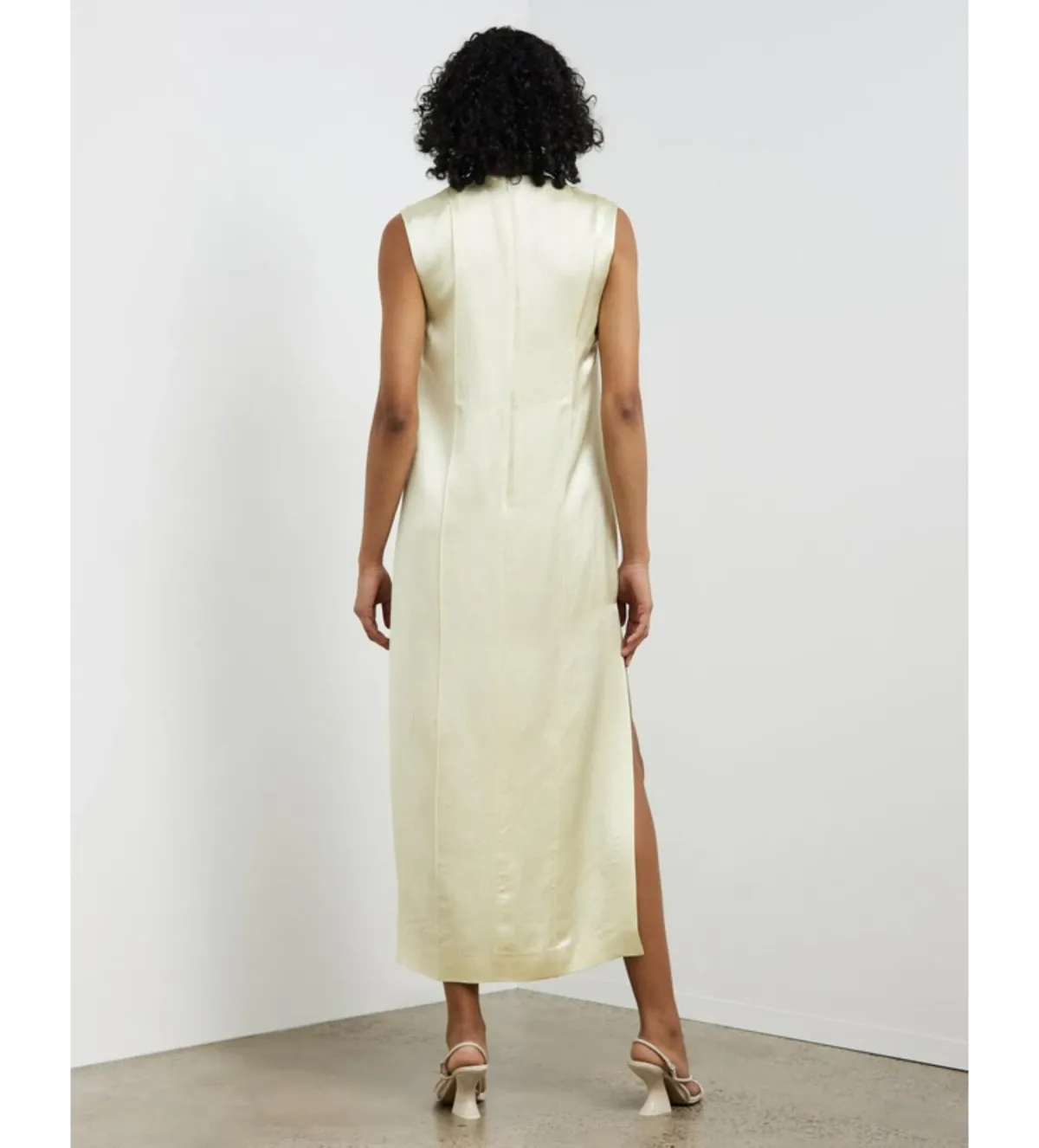 Camilla And Marc Myah Shift Dress Acid Yellow Size AU 10 - Image 4