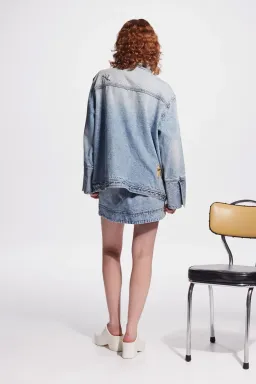 Alemais Jackpot Denim Jacket Size AU 8 and Mini Skirt Size AU 10 Blue for rent on The Volte - image 7