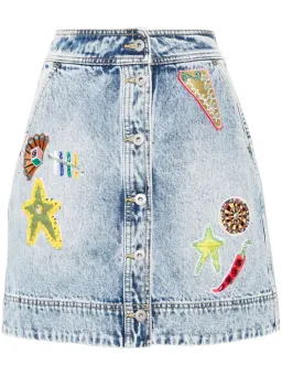 Alemais Jackpot Denim Jacket Size AU 8 and Mini Skirt Size AU 10 Blue for rent on The Volte - image 16