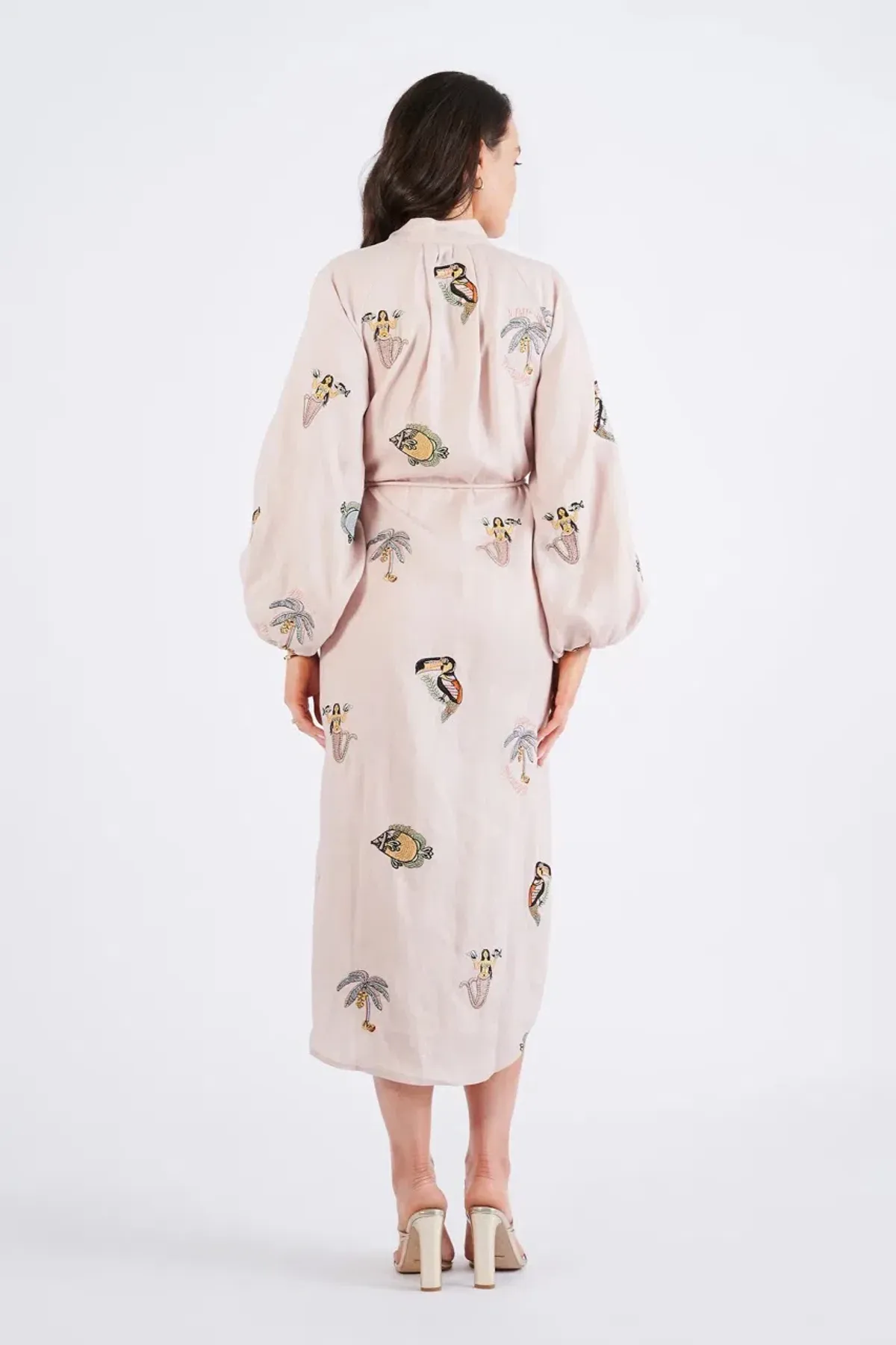Alemais Vacay Mermaid Shirtdress Pink Size AU 10 - Image 8