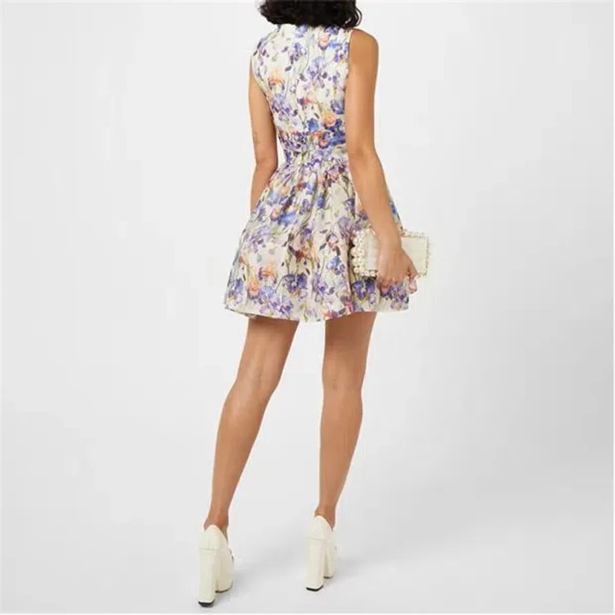 Zimmermann Tama V Neck Mini Dress in Floral Size 2 / AU 12 - Image 3