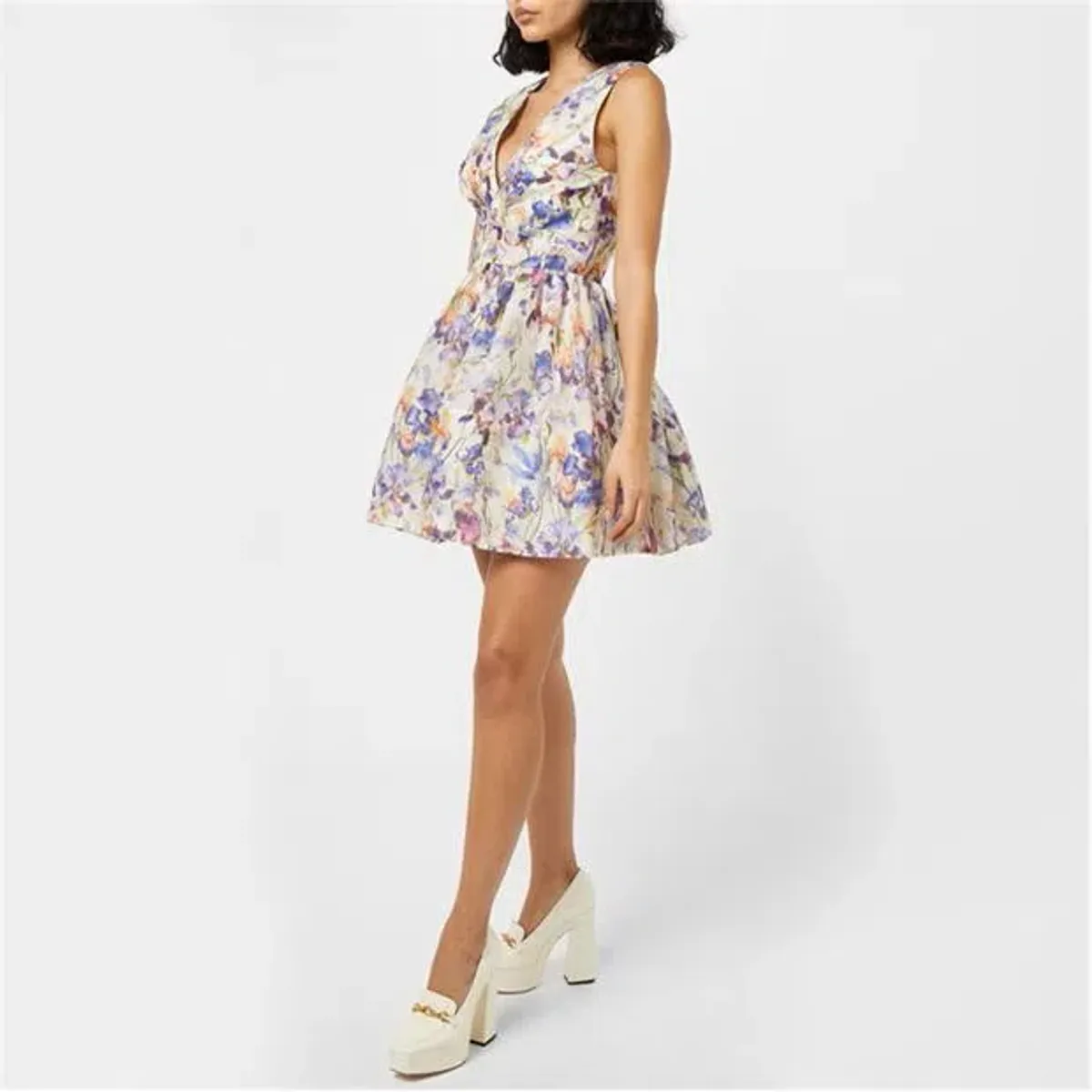 Zimmermann Tama V Neck Mini Dress in Floral Size 2 / AU 12 - Image 4