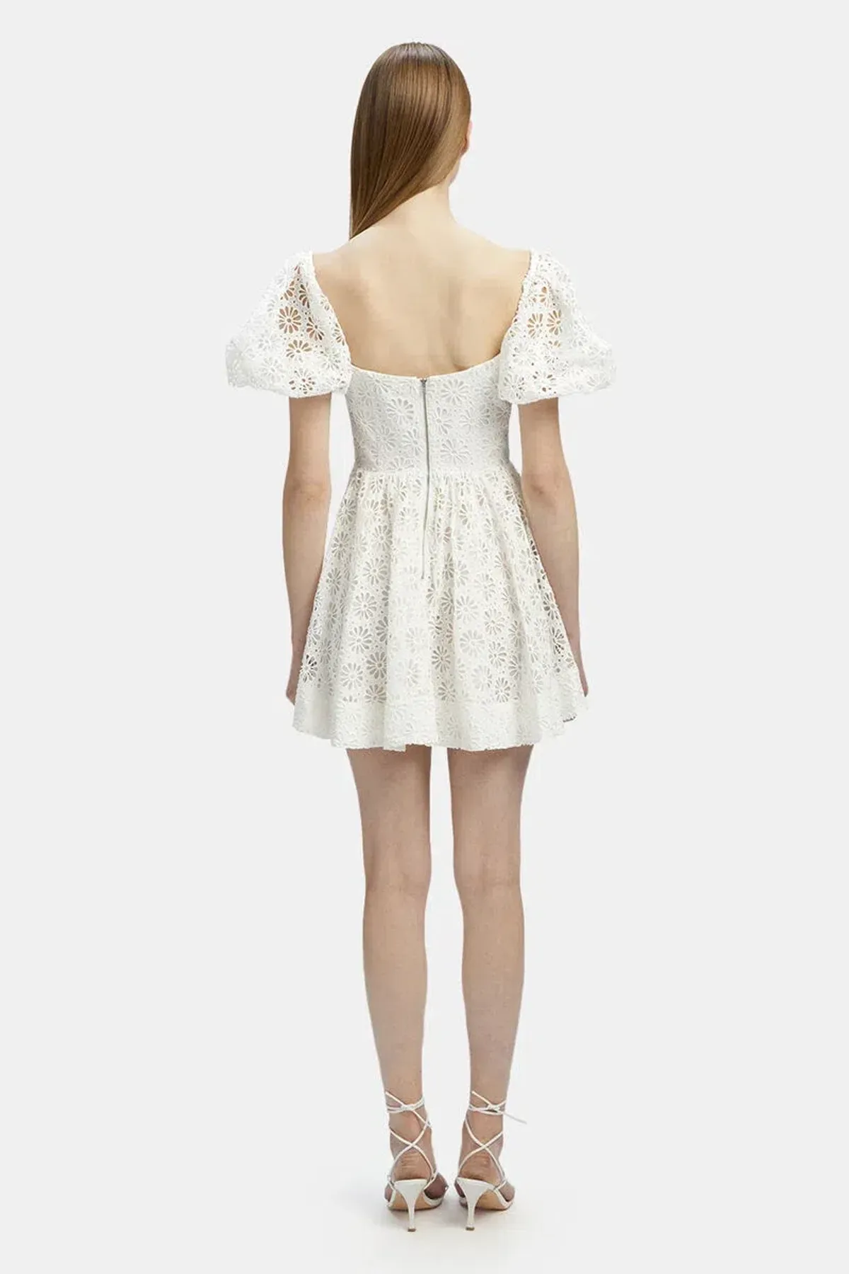 Bardot Kiah Broderie Corset Mini Dress Orchid White Size 8 - Image 5