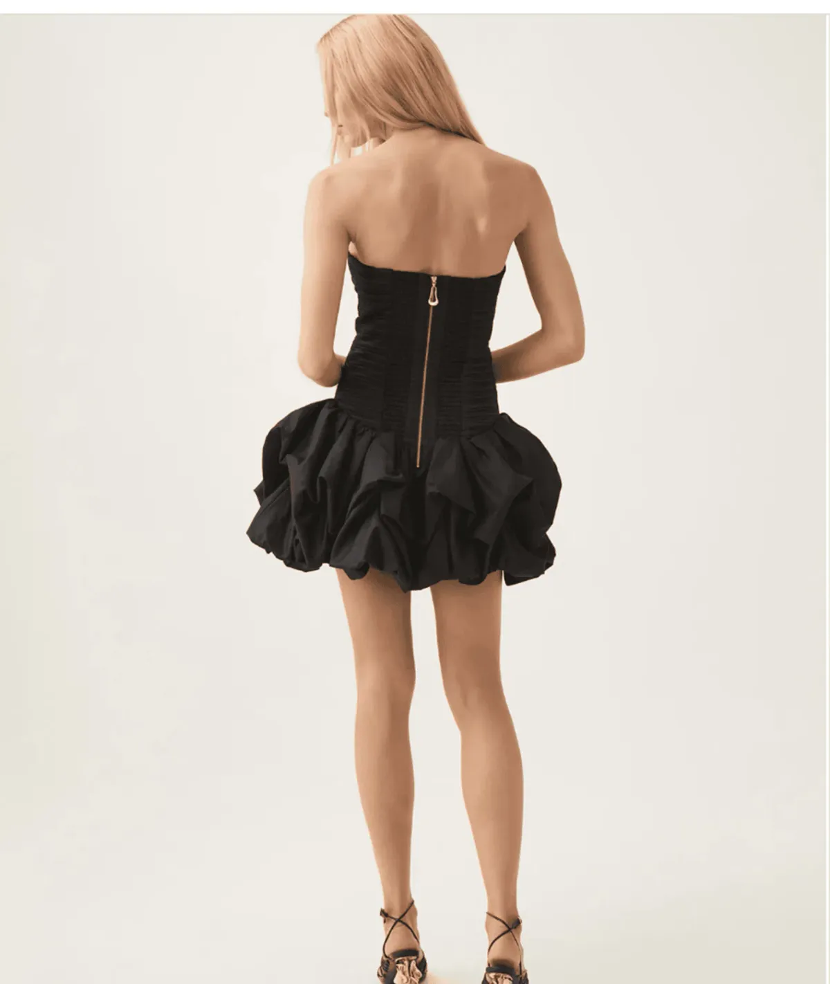 Aje Violette Bubble Hem Mini Dress in Black Size 10 - Image 3