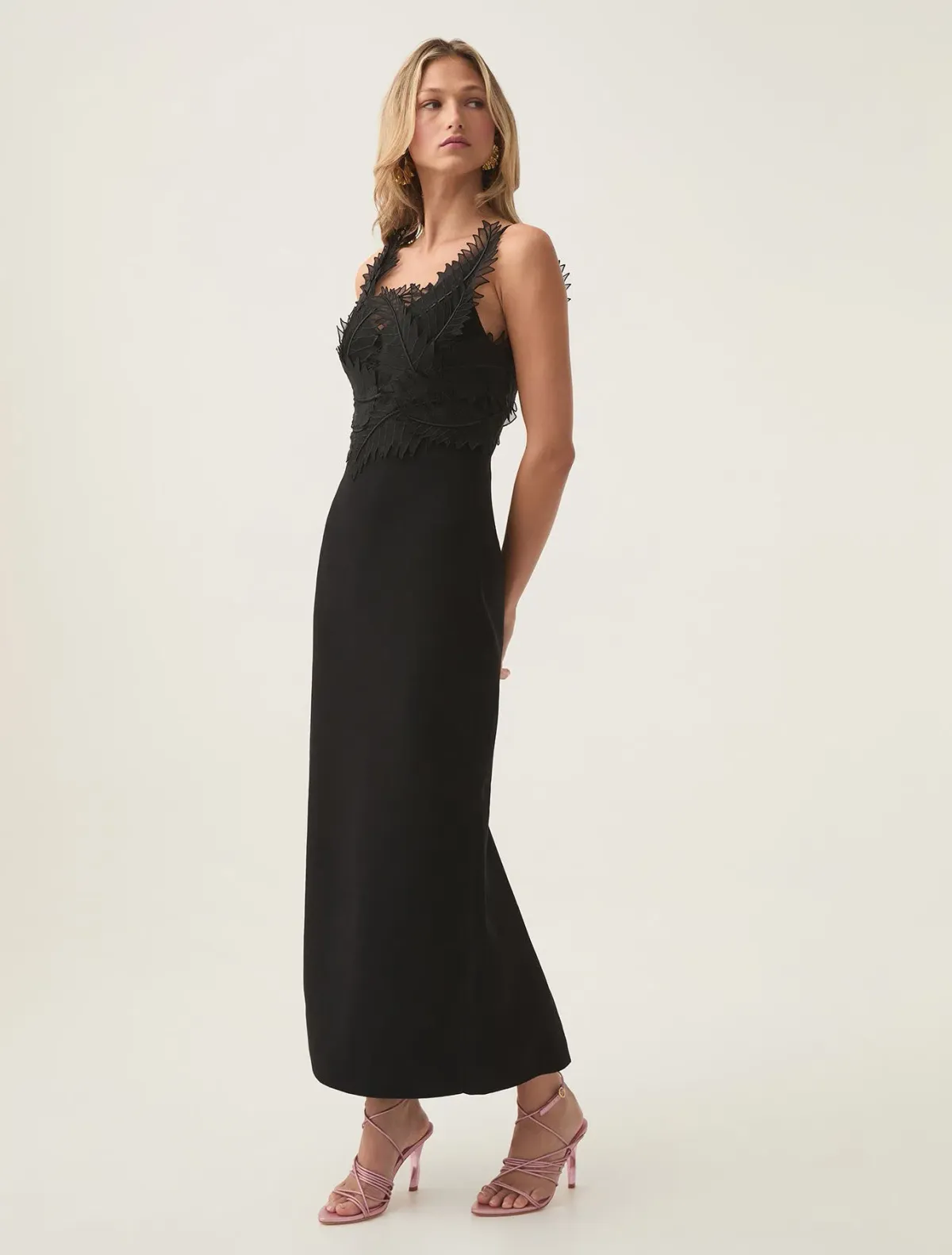 Aje Daisy Knit Maxi Dress in Black Size 10 - Image 2