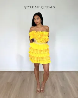 Eliya the Label Josephine Mini Dress Yellow Size XS for rent on The Volte - image 4