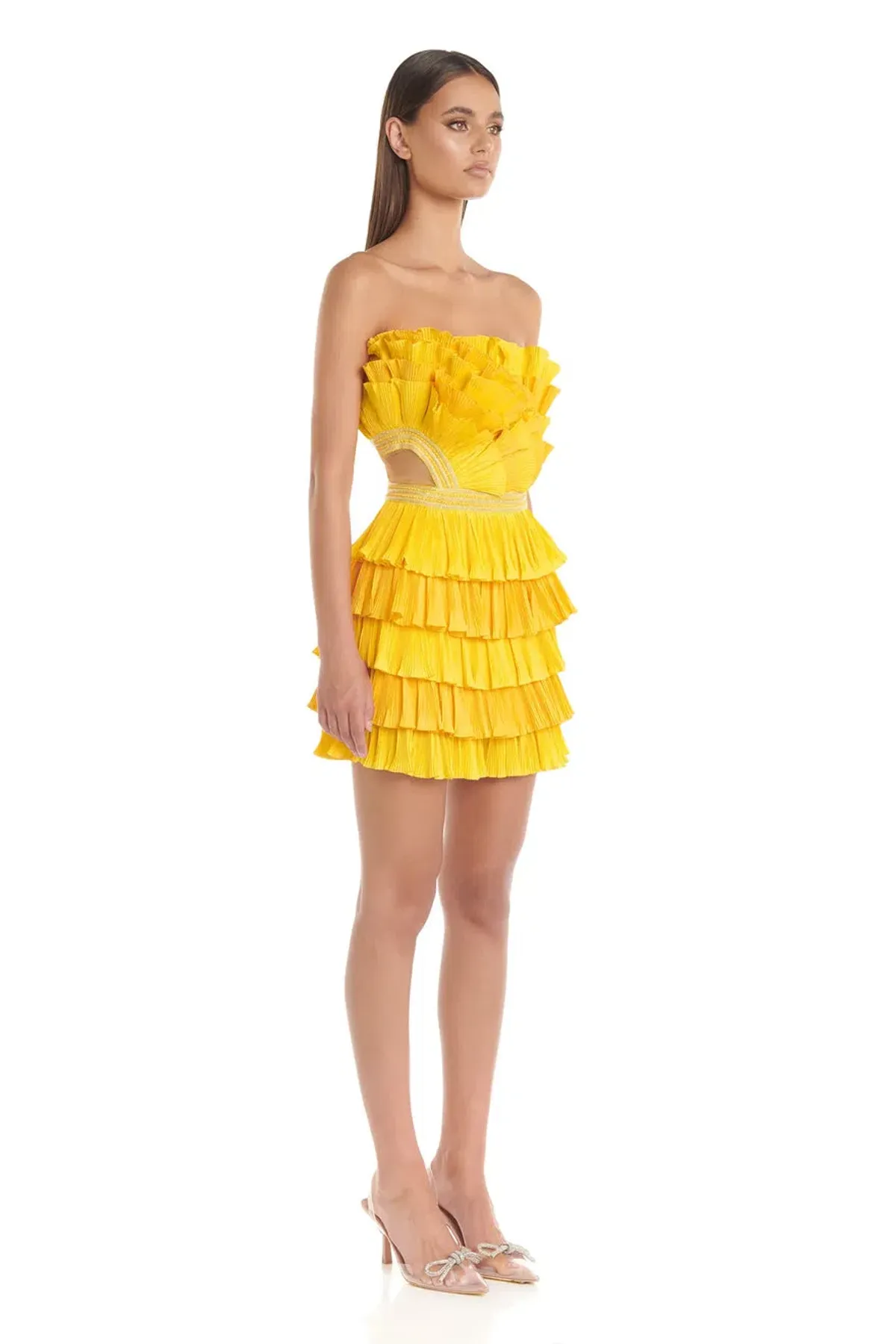 Eliya the Label Josephine Mini Dress Yellow Size XS - Image 2