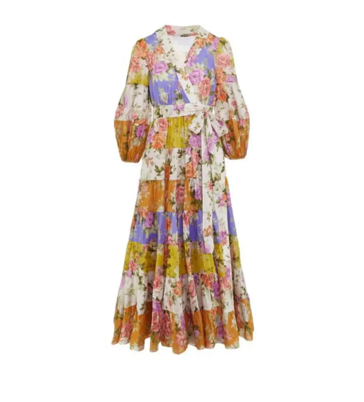 Zimmermann Pattie Wrap Midi Dress Floral Size 0 / AU 8 - Image 5