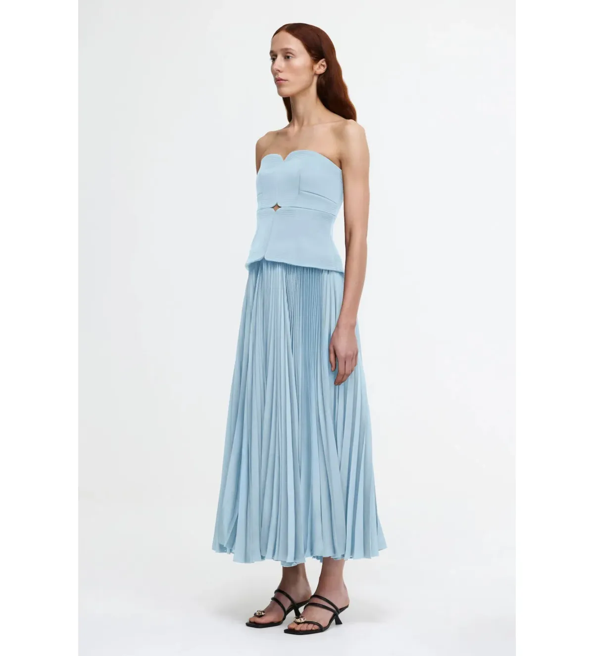 Acler Avonlea Midi Dress in Celeste Blue Size AU 10 - Image 2