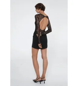 Benni Yana Lace Mini Dress Black Size AU 8 for rent on The Volte - image 2
