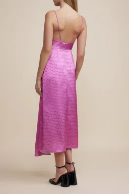 Acler Forli Midi Dress Hibiscus Spot Print Size 12 for rent on The Volte - image 3