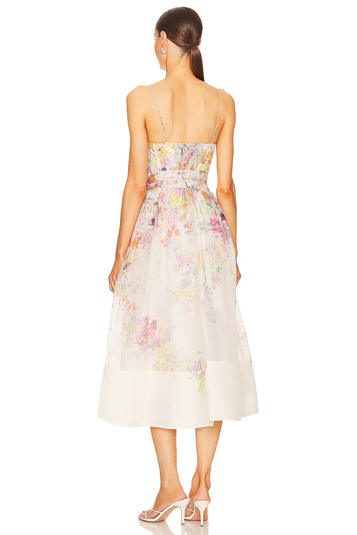 Zimmermann Natura Corset Midi Dress Kaleidoscope Garden Floral Size 1 / AU 10 - Image 3