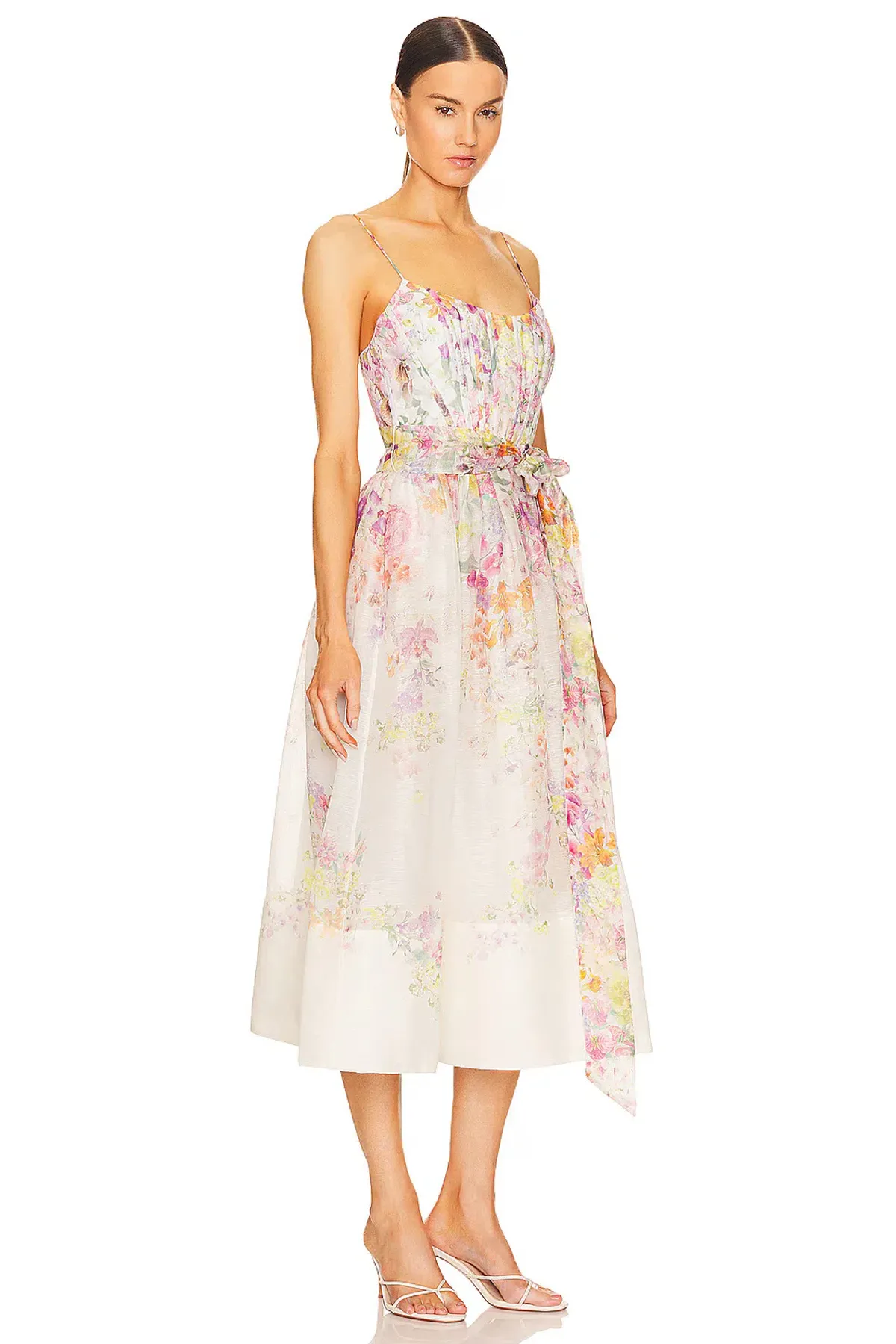 Zimmermann Natura Corset Midi Dress Kaleidoscope Garden Floral Size 1 / AU 10 - Image 2