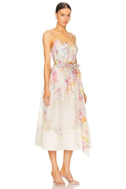 Zimmermann Natura Corset Midi Dress Kaleidoscope Garden Floral Size 1 / AU 10 for rent on The Volte - image 2