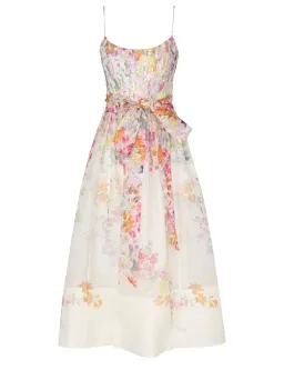Zimmermann Natura Corset Midi Dress Kaleidoscope Garden Floral Size 1 / AU 10 for rent on The Volte - image 4