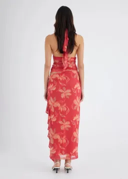 Benni Penelope Halter Maxi Dress Hibiscus Floral Size 10 for rent on The Volte - image 3