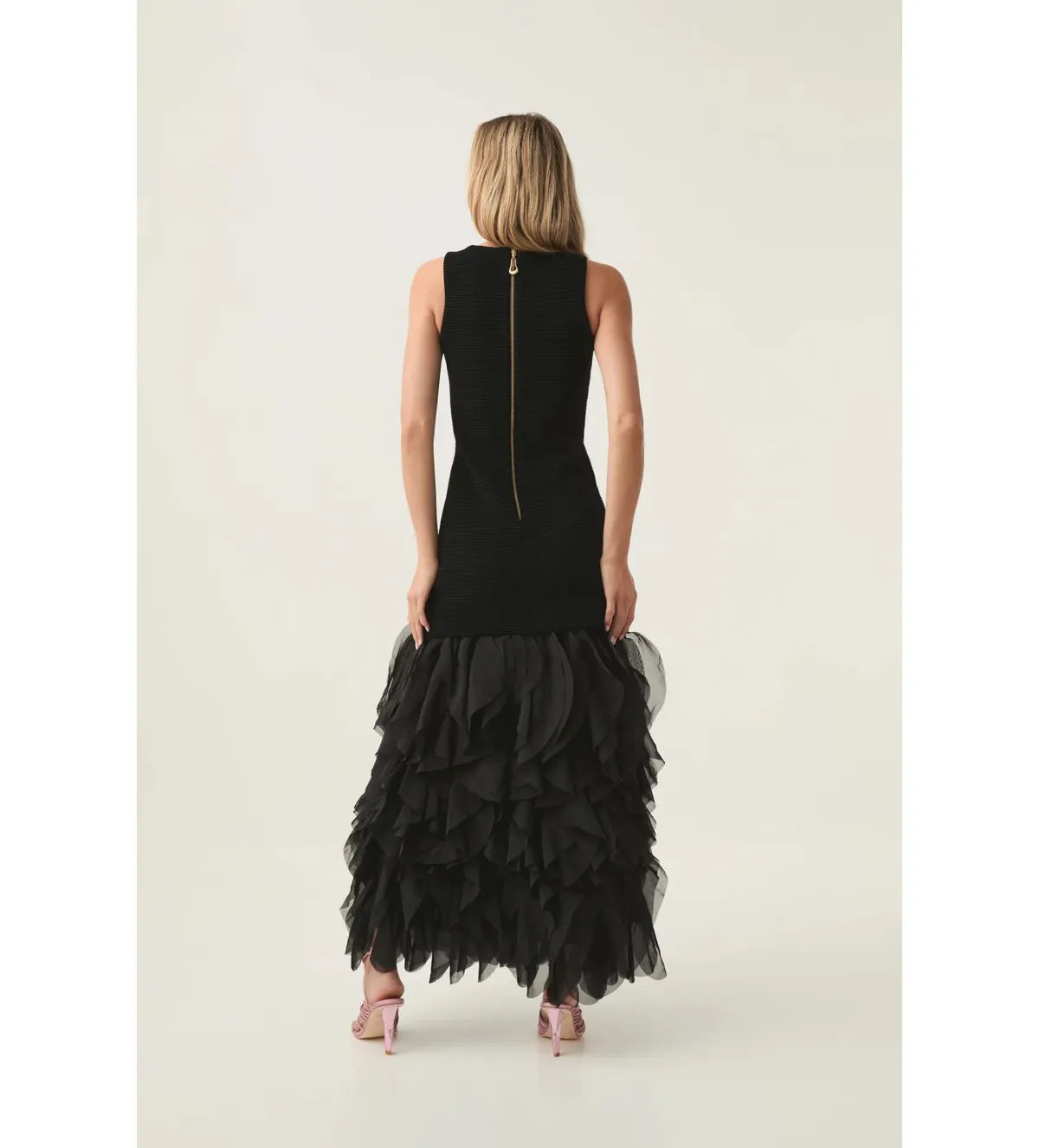 Aje Elations Knit Maxi Dress Black Size AU 8 - Image 3