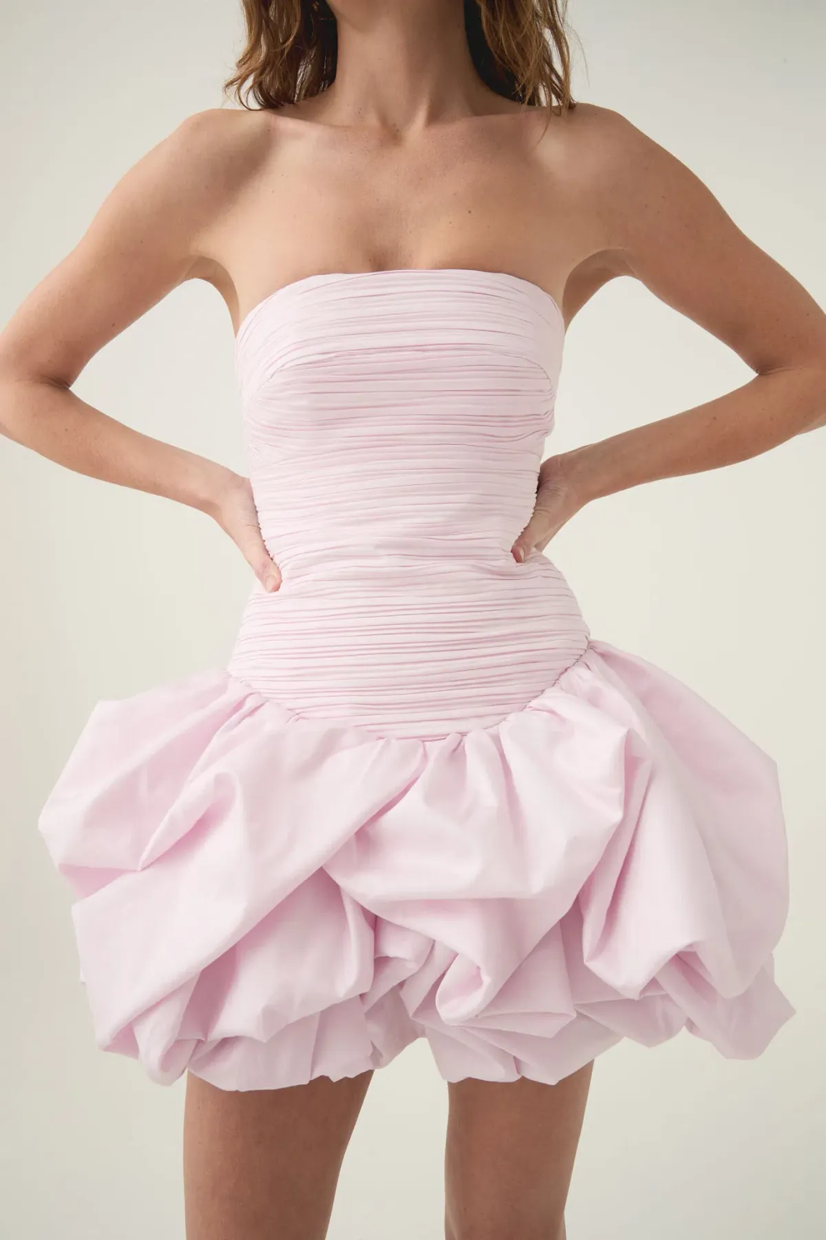 Aje Violette Bubble Hem Mini Dress Pastel Pink Size 10 - Image 5