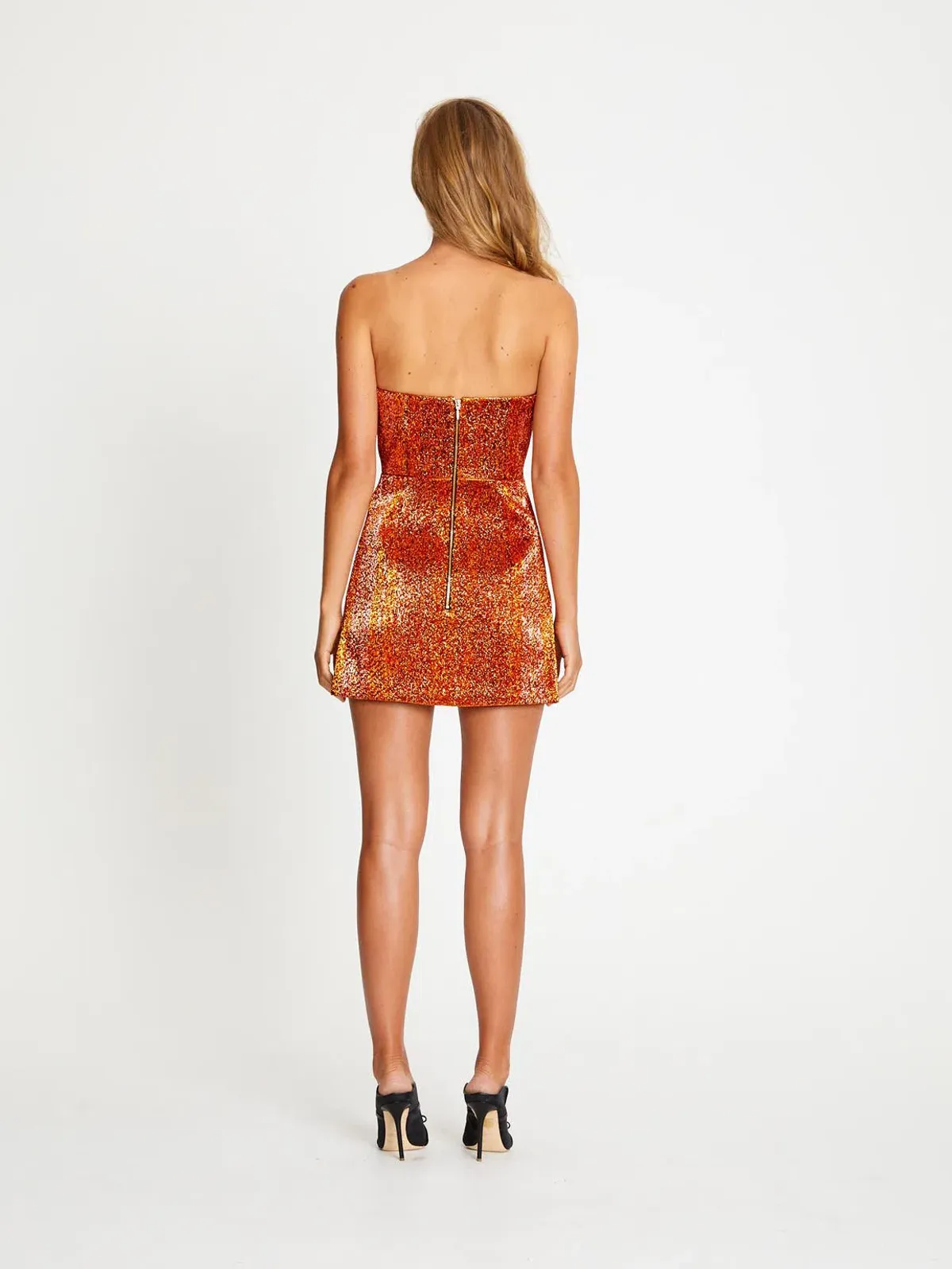 Alice McCall Electric Nights Mini Dress Copper Size 6 - Image 2