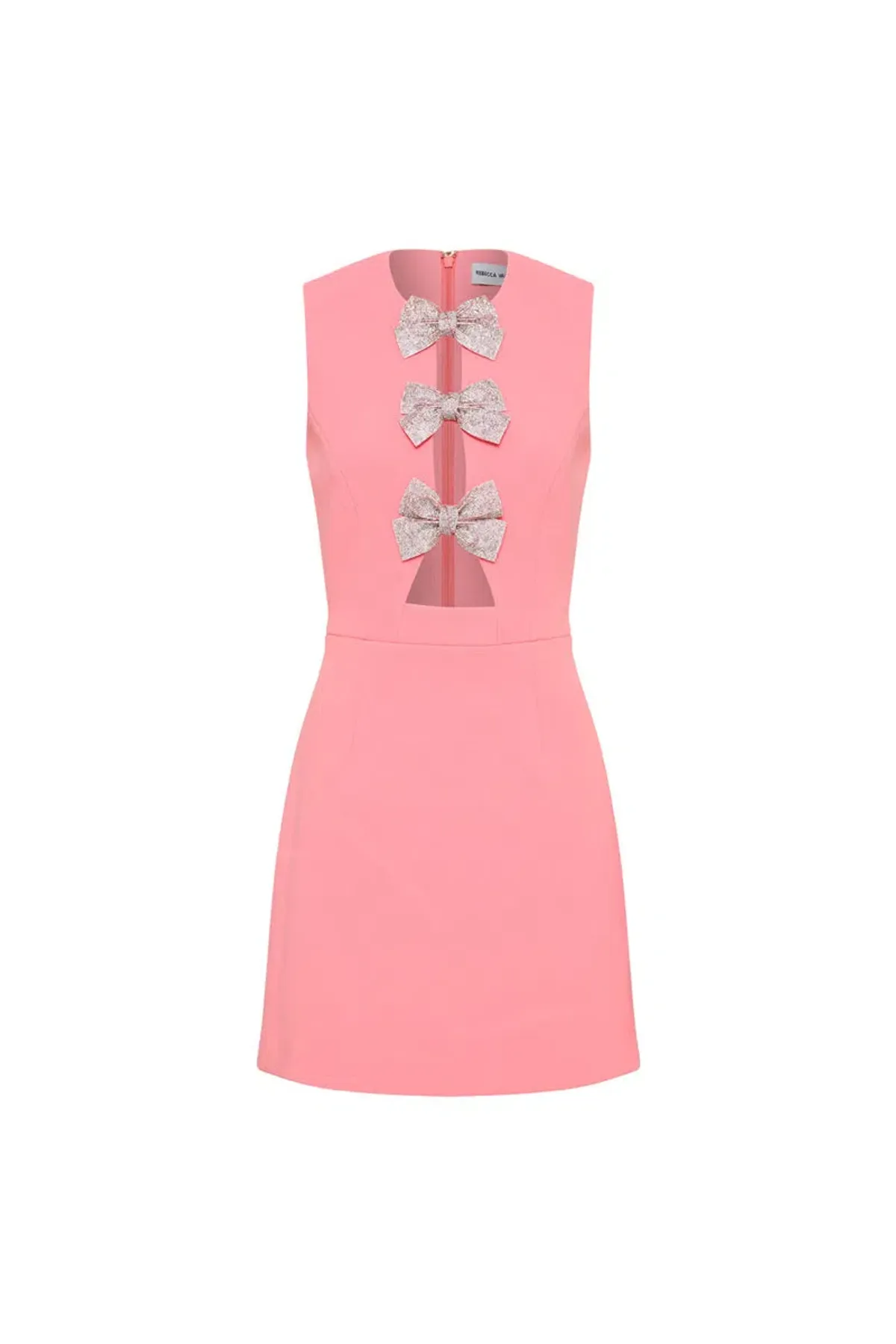Rebecca Vallance Brittany Bow Mini Dress Pink Size 8 - Image 5