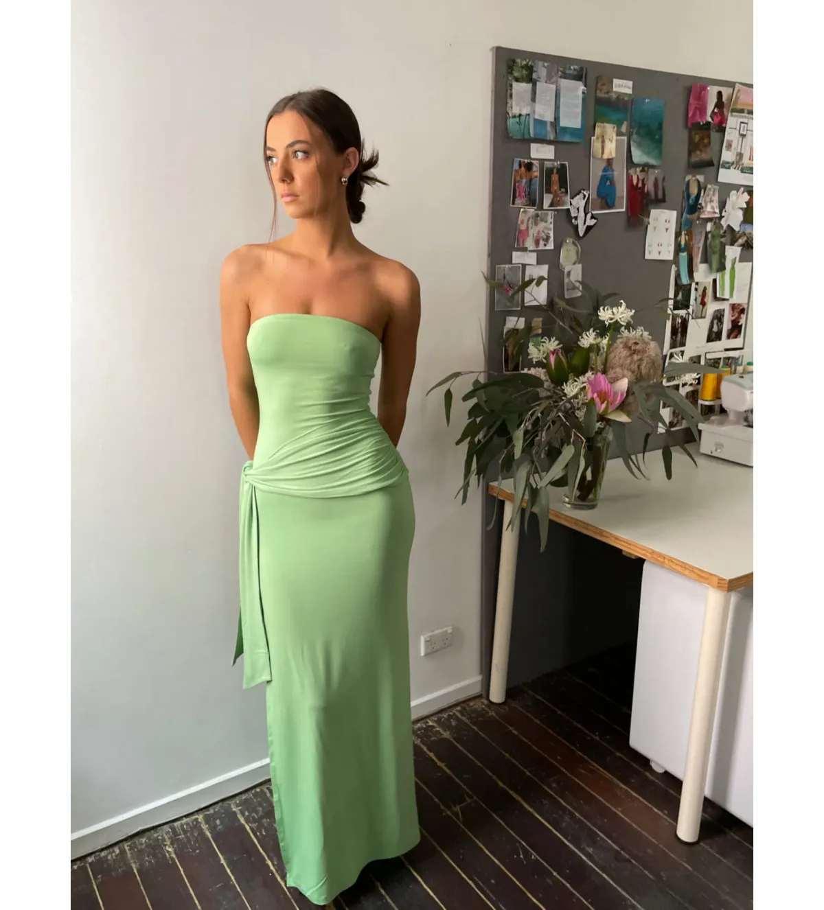 Odysseus & Penelope Earth's Essence Maxi Dress Green Size 8  - Image 1