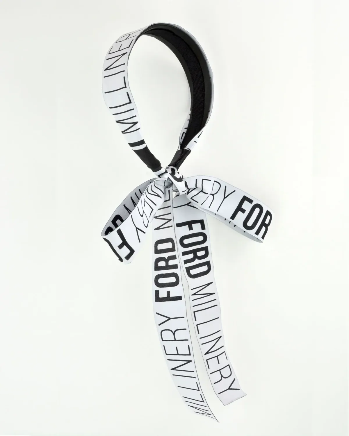 Miss Ford Millinery Black and White Headpiece - Image 1