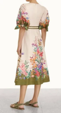 Zimmermann Tropicana Belted Floral-Print Linen Dress for rent on The Volte - image 4