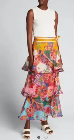 Zimmermann Lovestruck Tiered Maxi Skirt Size 12/2 for rent on The Volte - image 2