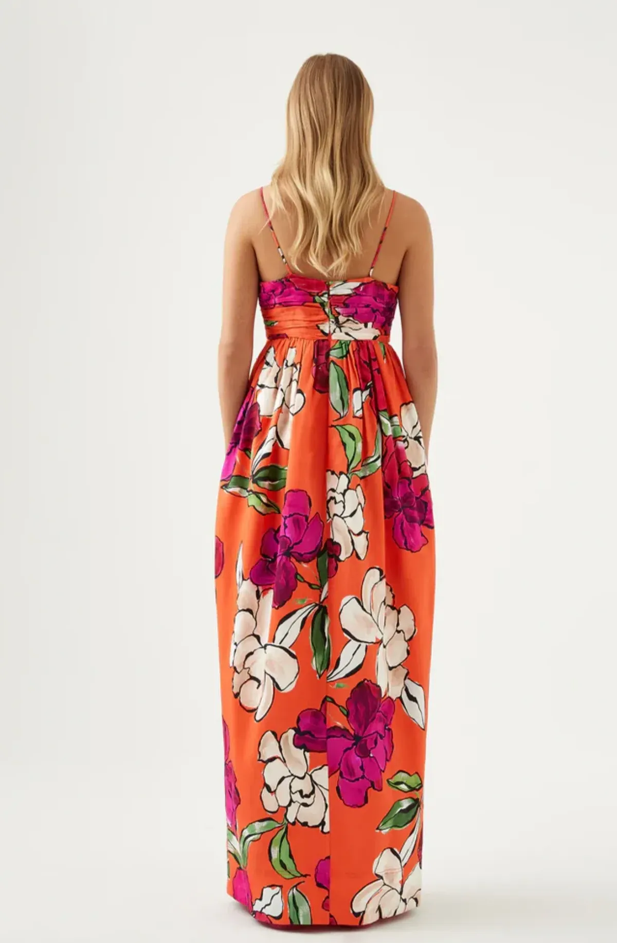 Aje Monument Tulip Maxi Dress Vivid Camellia Size 8 - Image 5