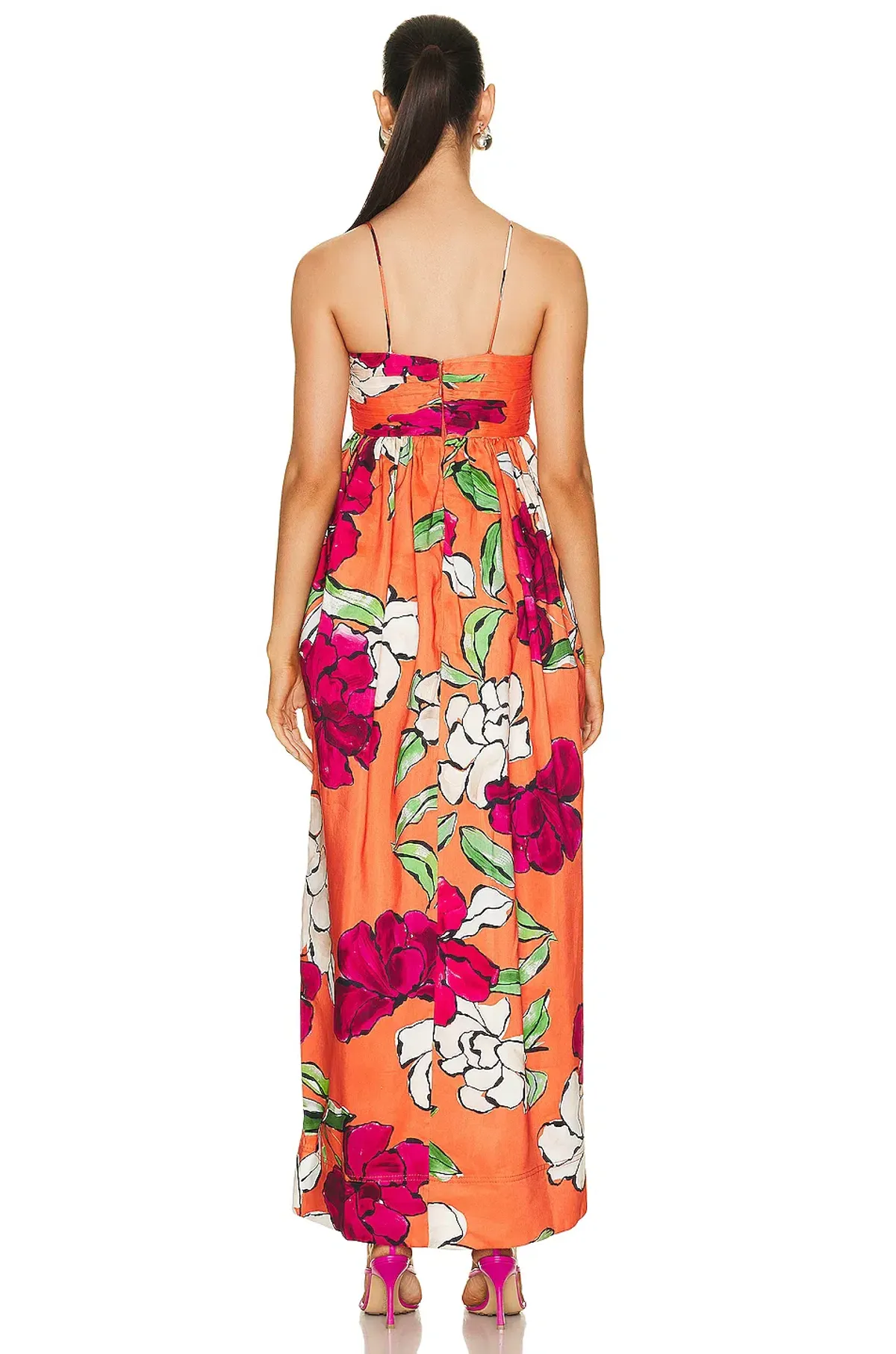 Aje Monument Tulip Maxi Dress Vivid Camellia Size 8 - Image 6