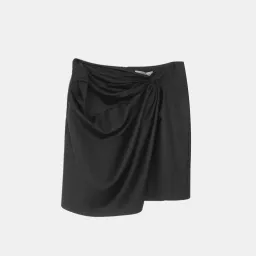 Anna Quan Emelia Ruched Mini Skirt Black Size 12  for rent on The Volte - image 7