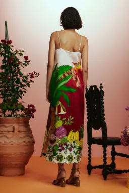 Alemais Tiger Slip Midi Dress Print Size 12 for rent on The Volte - image 3
