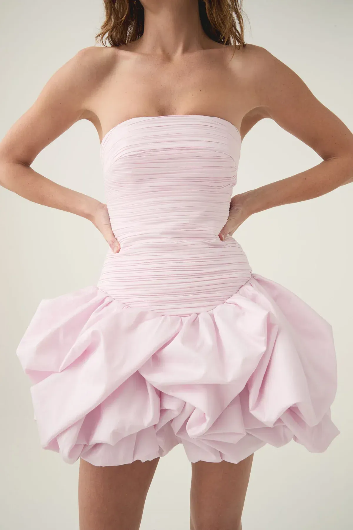 Aje Violette Bubble Hem Mini Dress Pastel Pink Size 8 - Image 2