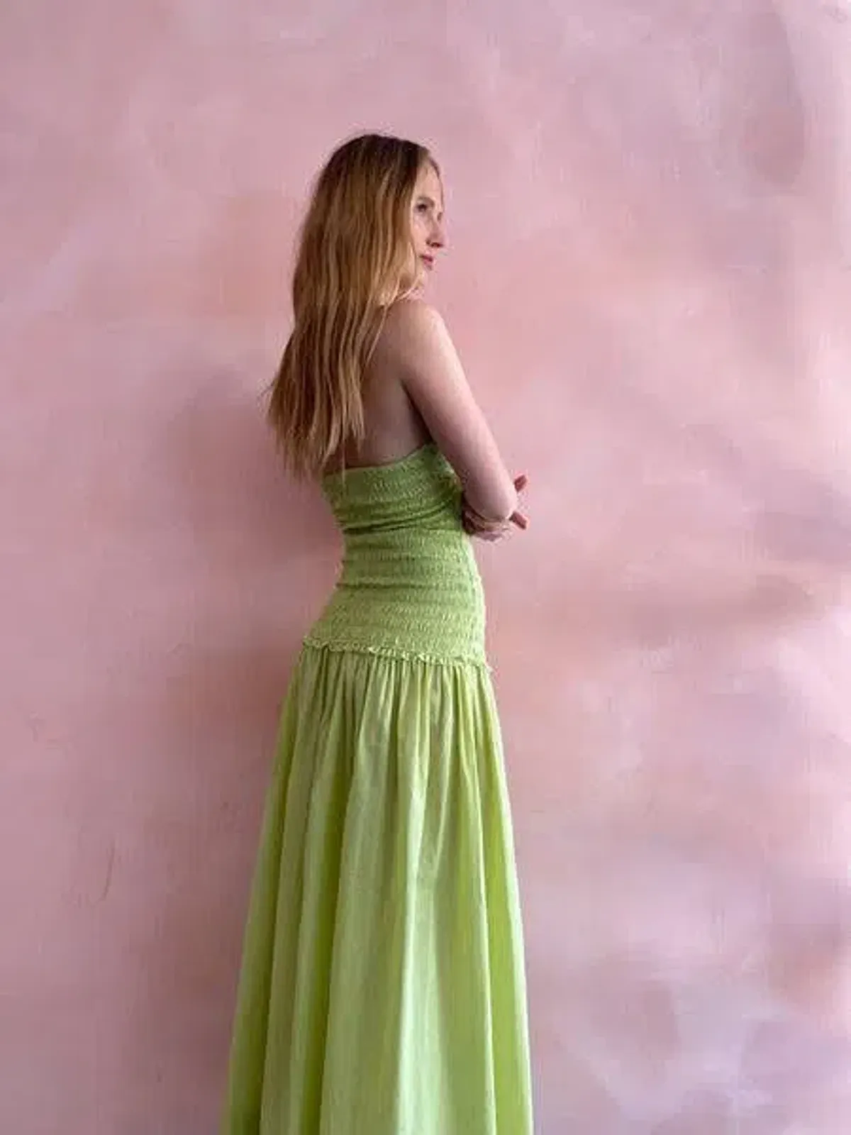 Bec & Bridge Solstice Strapless Maxi Dress Lime Size 6 - Image 4