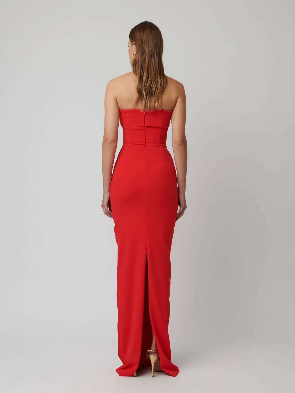 Effie Kats Monroe Gown Cherry Red Size XS / AU 6 - Image 4