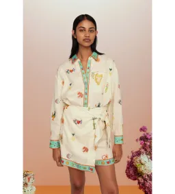 Alémais Holiday Go-to Embroidered Shirt and Skirt Print Size AU 14 for rent on The Volte - image 2