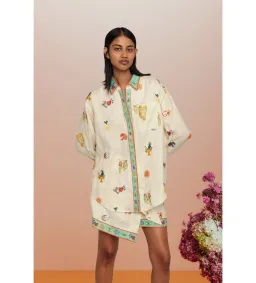 Alémais Holiday Go-to Embroidered Shirt and Skirt Print Size AU 14 for rent on The Volte - image 3
