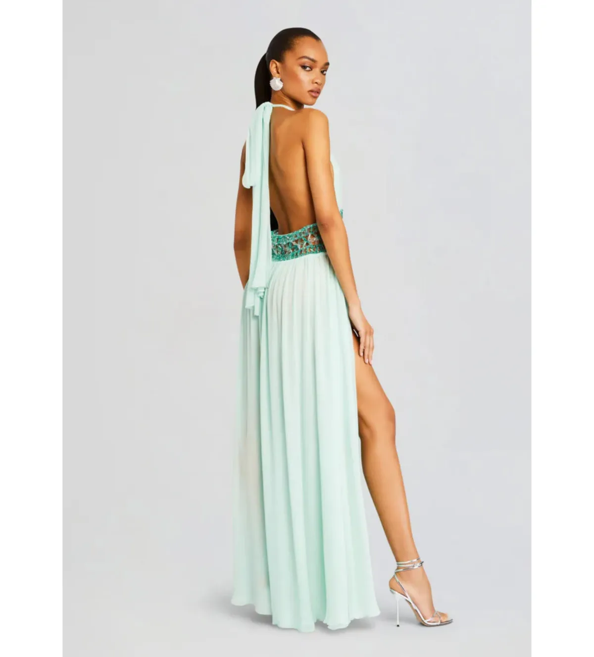 Retrofete Allete Embellished Dress Miami Mint Size AU 4 - Image 4